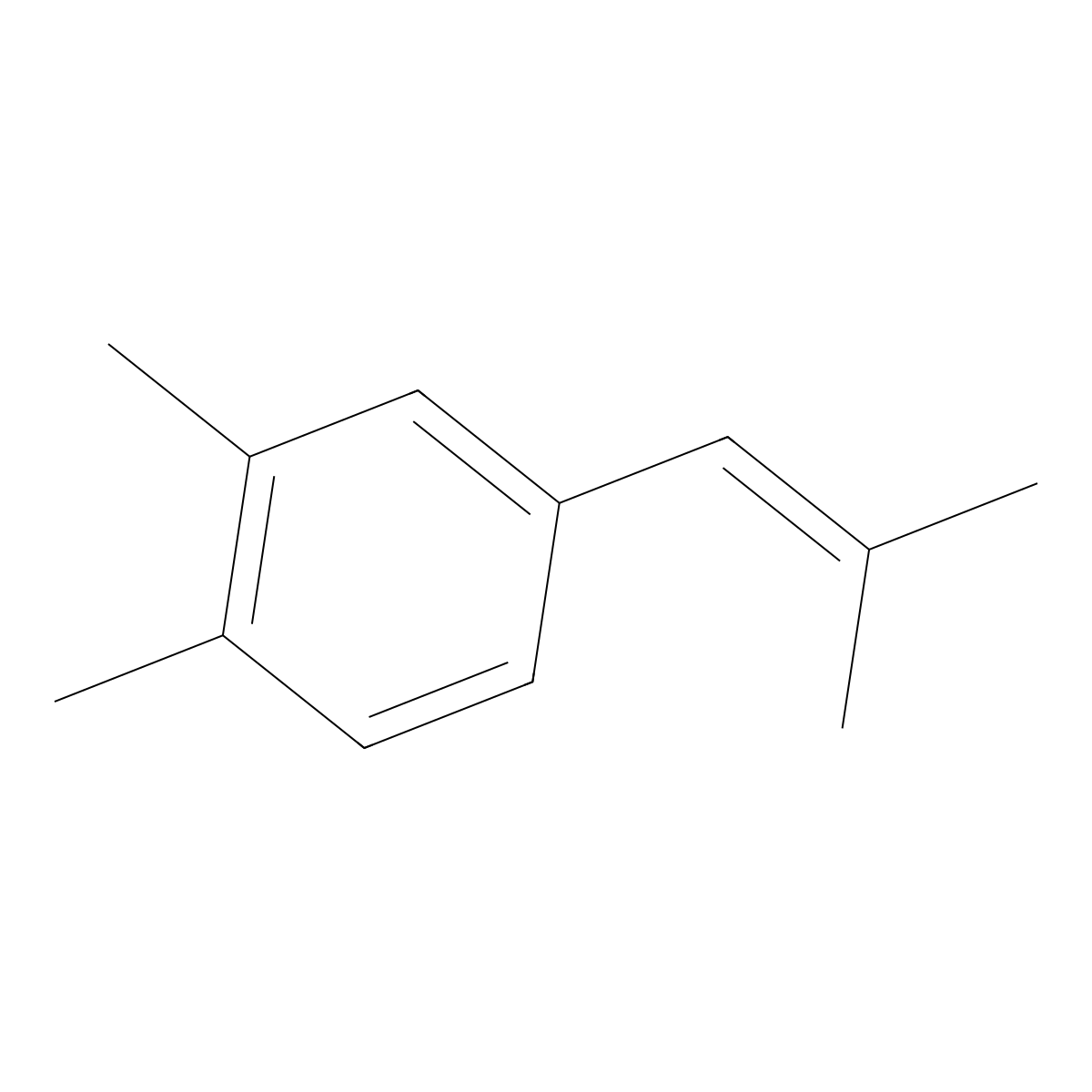 1,2-Dimethyl-4-(2-methyl-1-propen-1-yl)benzene molecular structure, CAS 859781-53-6