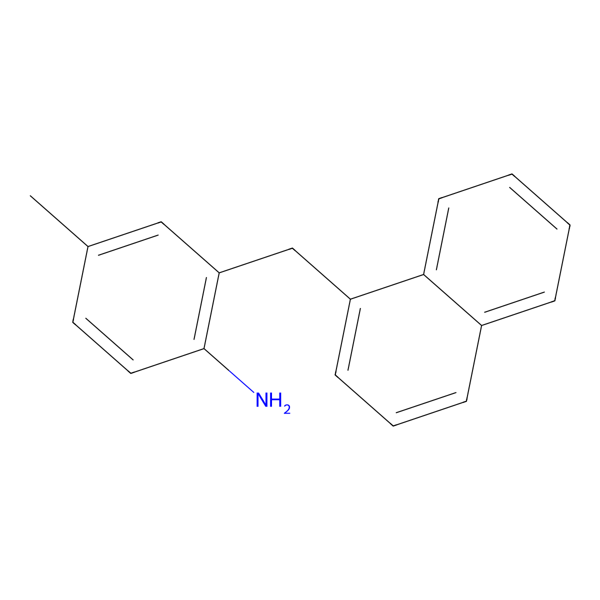 4-Methyl-2-(naphthalen-1-ylmethyl)aniline molecular structure, CAS 859783-50-9