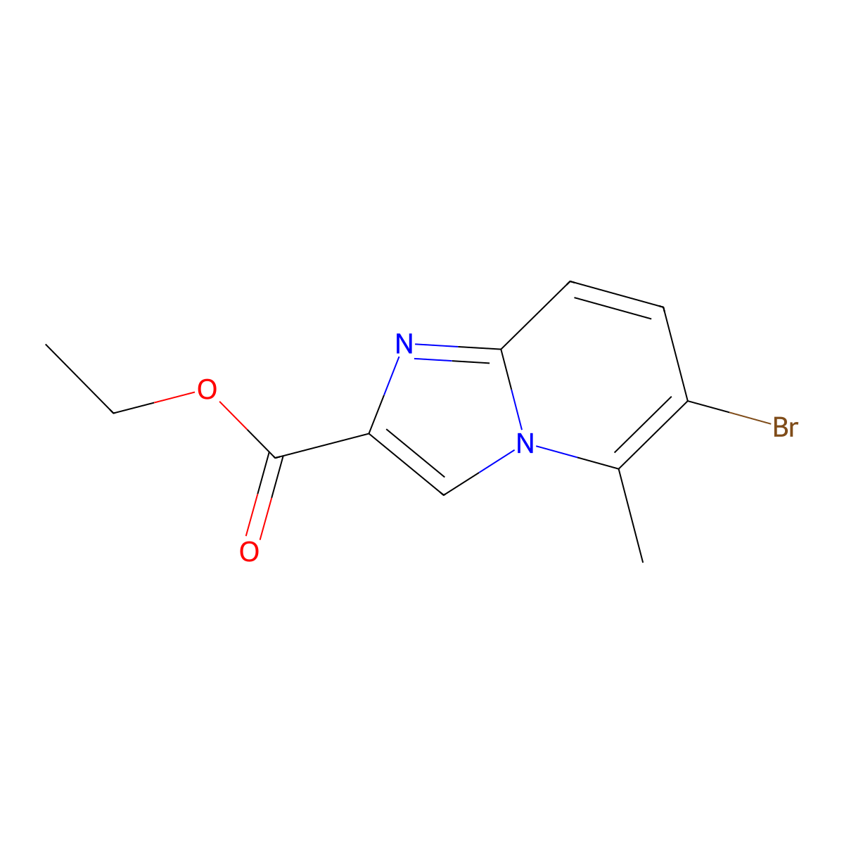 Ethyl 6-bromo-5-methylimidazo[1,2-a]pyridine-2-carboxylate molecular structure, CAS 859787-40-9