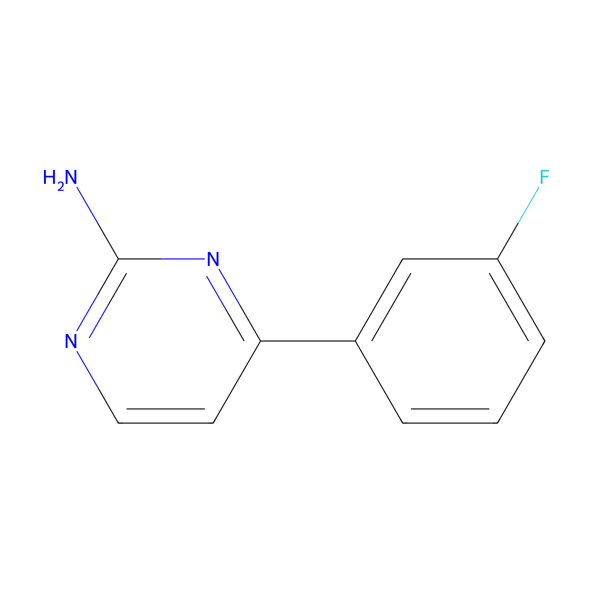 4-(3-Fluorophenyl)pyrimidin-2-amine molecular structure, CAS 85979-48-2