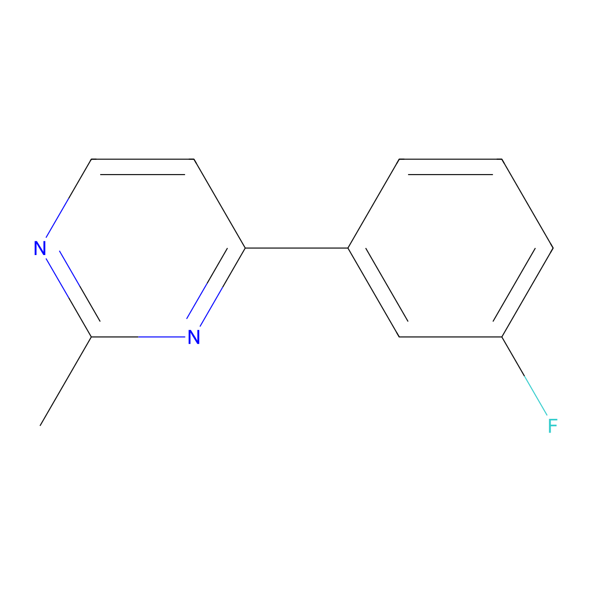 4-(3-Fluorophenyl)-2-methylpyrimidine molecular structure, CAS 85979-50-6
