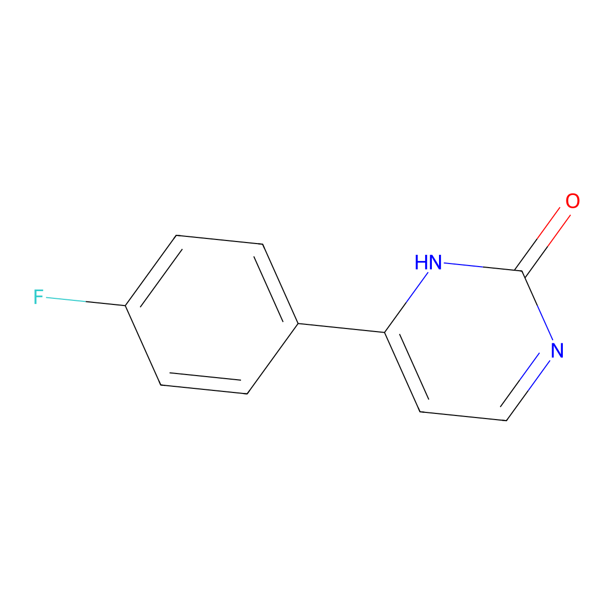 2-Hydroxy-4-(4-fluorophenyl)pyrimidine molecular structure, CAS 85979-55-1