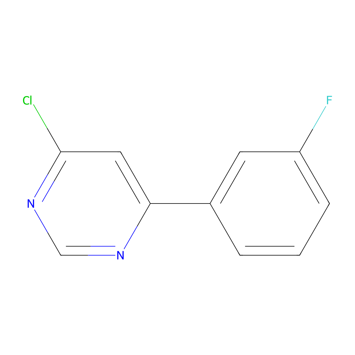 4-Chloro-6-(3-fluorophenyl)pyrimidine molecular structure, CAS 85979-60-8