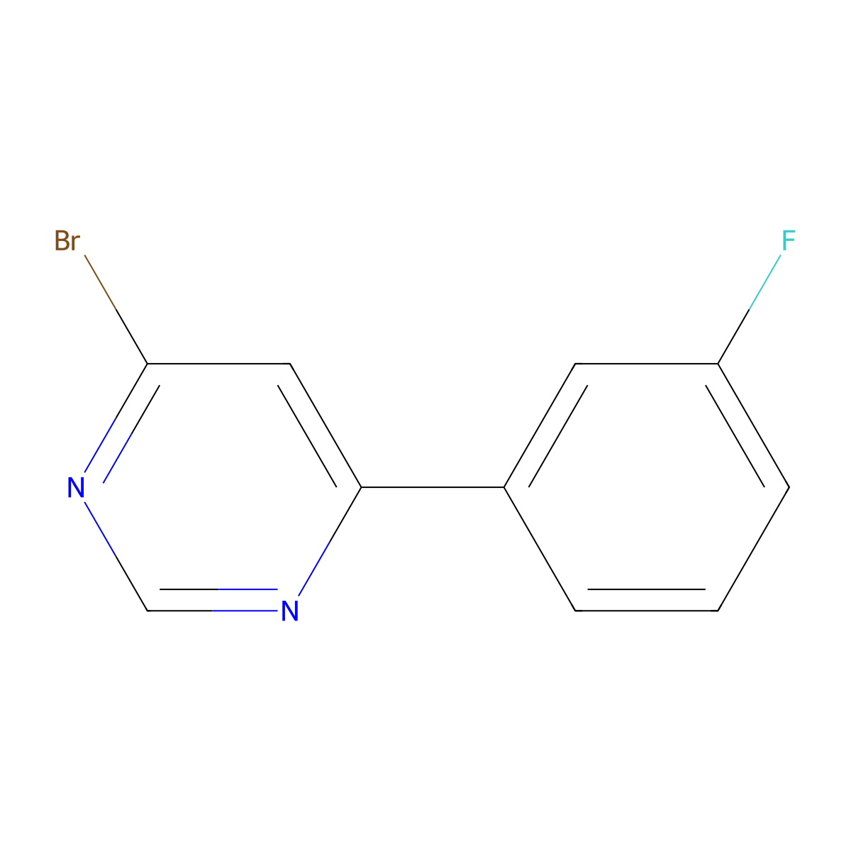 4-Bromo-6-(3-fluorophenyl)pyrimidine molecular structure, CAS 85979-64-2