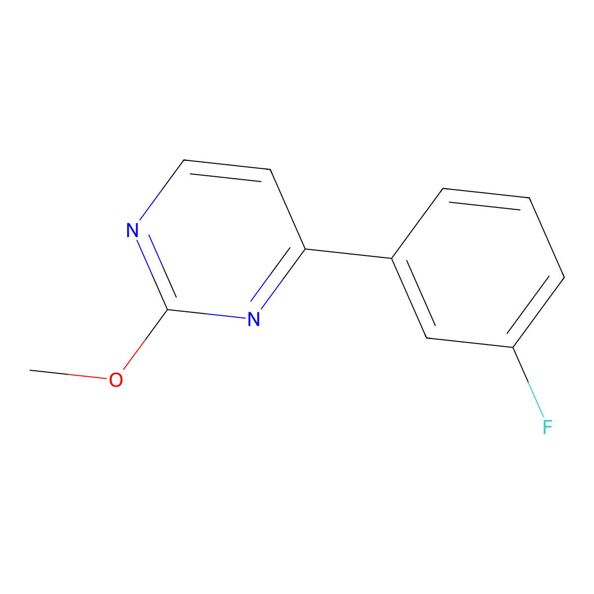 4-(3-Fluorophenyl)-2-methoxypyrimidine molecular structure, CAS 85979-66-4