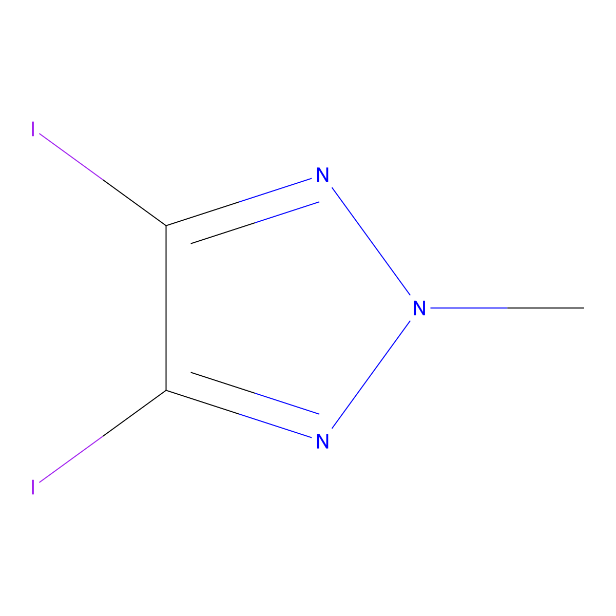 4,5-Diiodo-2-methyl-triazole molecular structure, CAS 859790-39-9