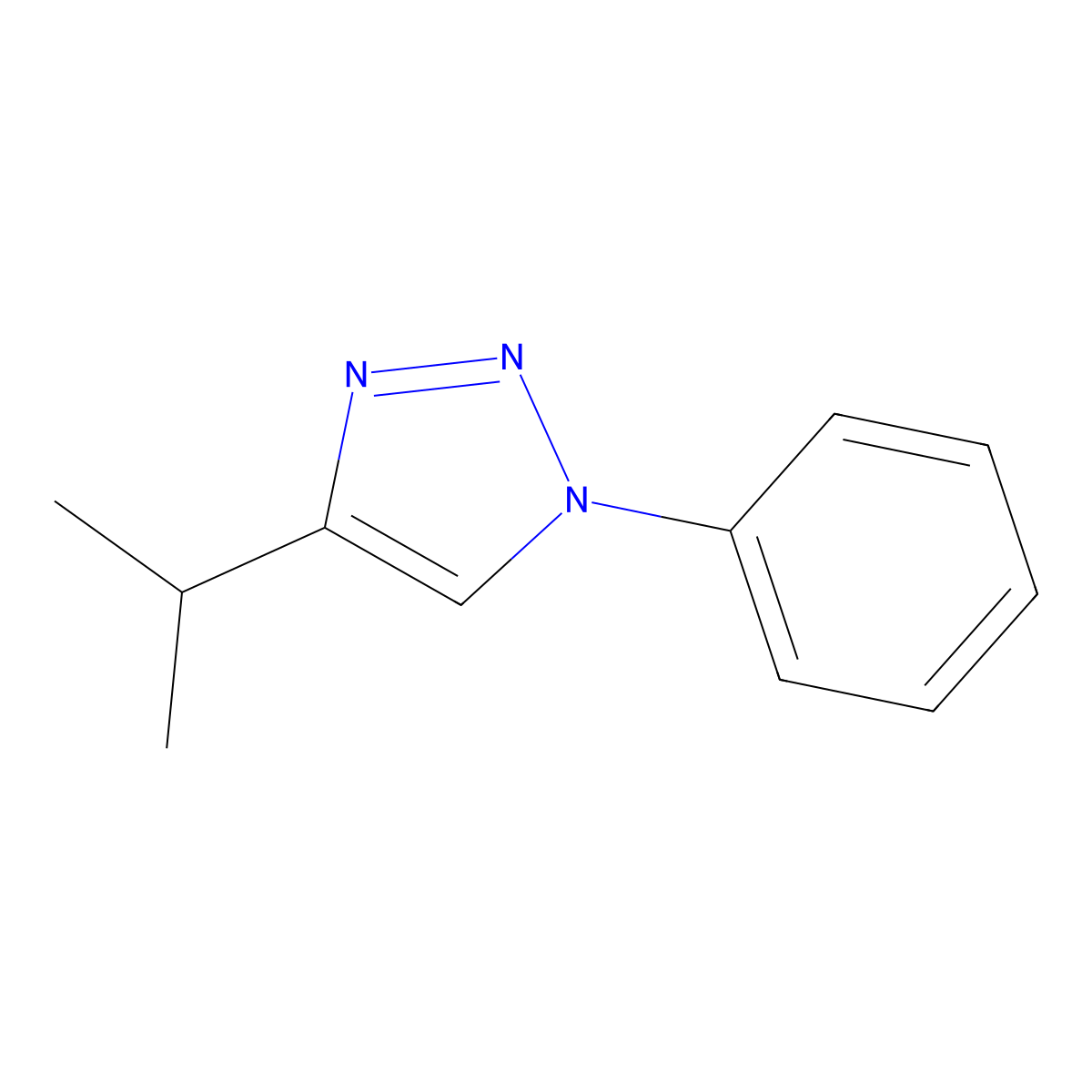 4-isopropyl-1-phenyl-1H-1,2,3-triazole molecular structure, CAS 859791-75-6