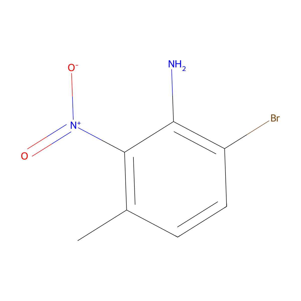 6-Bromo-3-methyl-2-nitroaniline molecular structure, CAS 859791-84-7