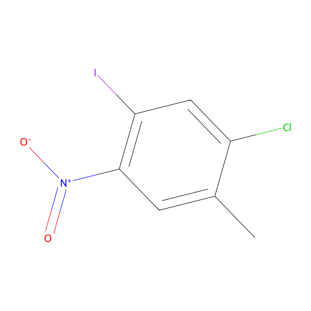 1-Chloro-5-iodo-2-methyl-4-nitrobenzene molecular structure, CAS 859794-01-7