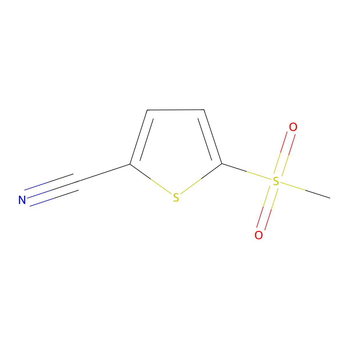 5-Methanesulfonylthiophene-2-carbonitrile molecular structure, CAS 859794-80-2