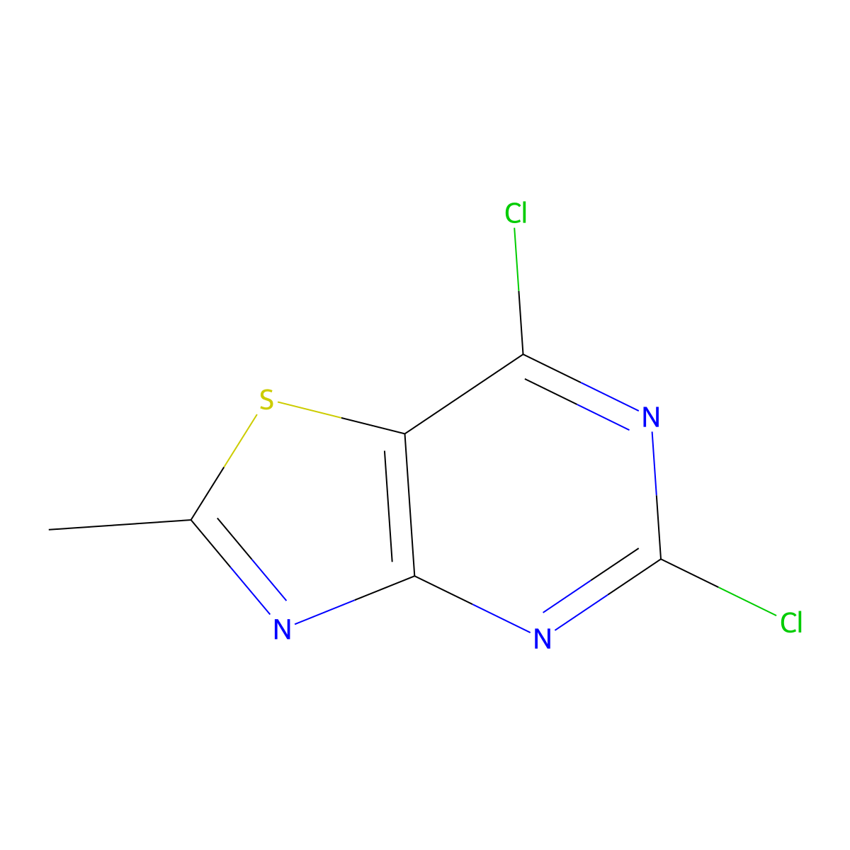 5,7-Dichloro-2-methylthiazolo[4,5-d]pyrimidine molecular structure, CAS 859796-00-2
