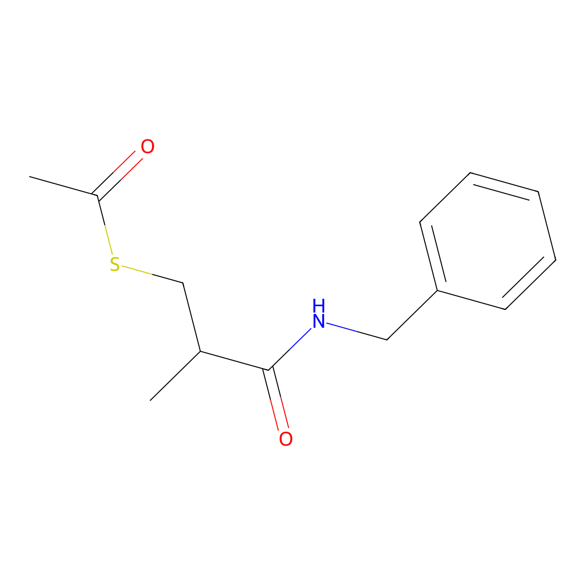 3-(Acetylsulfanyl)-N-benzyl-2-methylpropanimidic acid molecular structure, CAS 85980-47-8