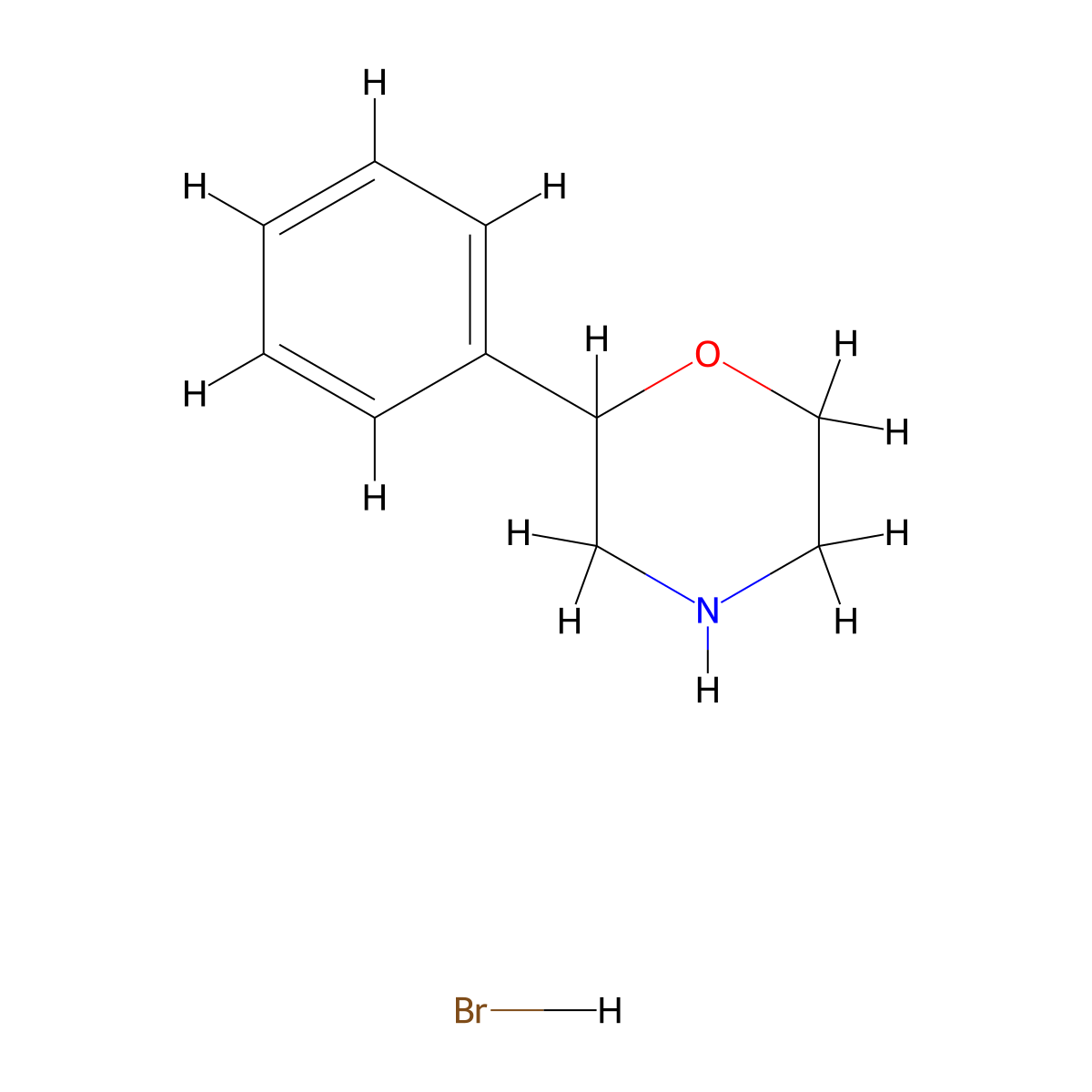 2-Phenylmorpholine hydrobromide molecular structure, CAS 859824-04-7