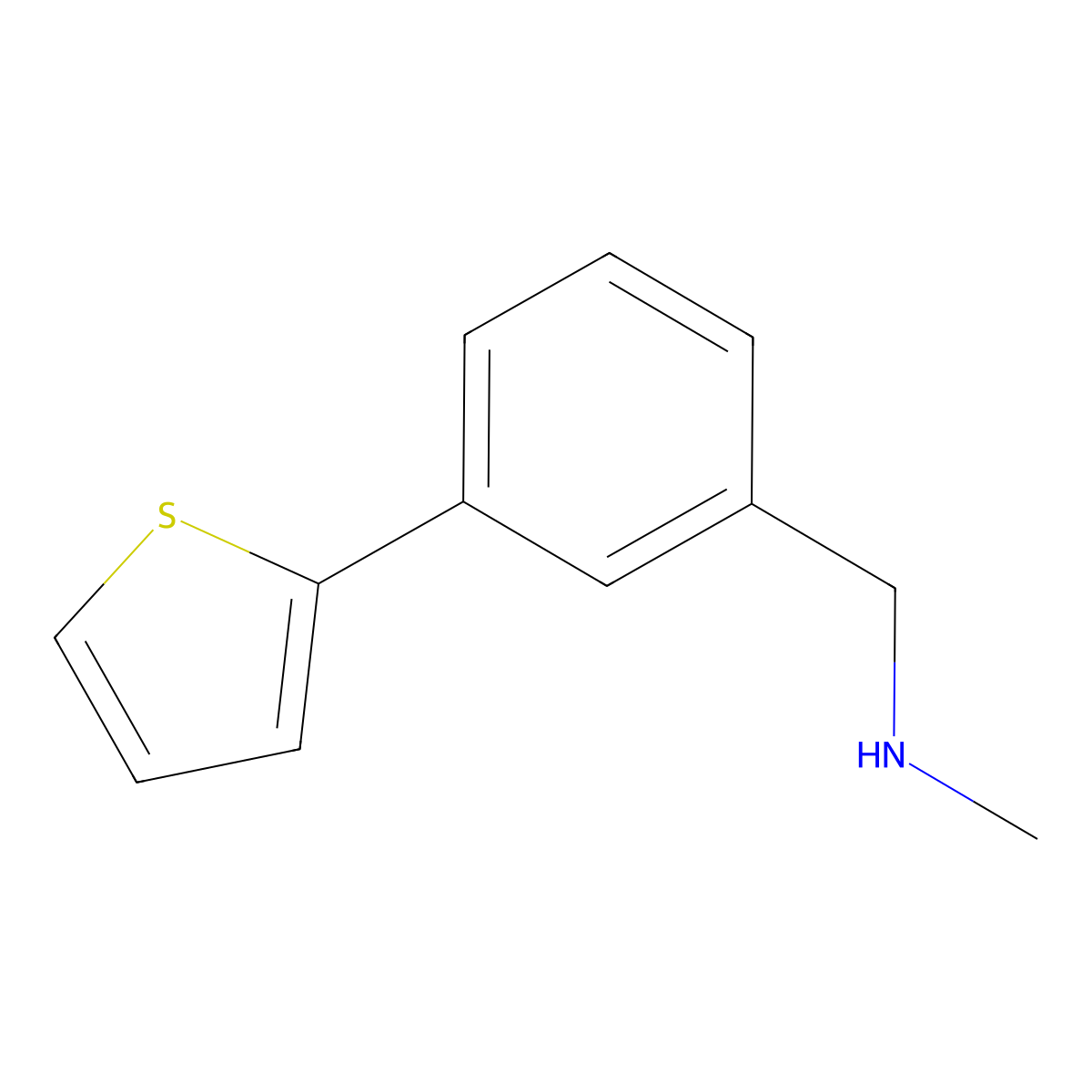 N-Methyl-N-(3-thien-2-ylbenzyl)amine molecular structure, CAS 859833-20-8