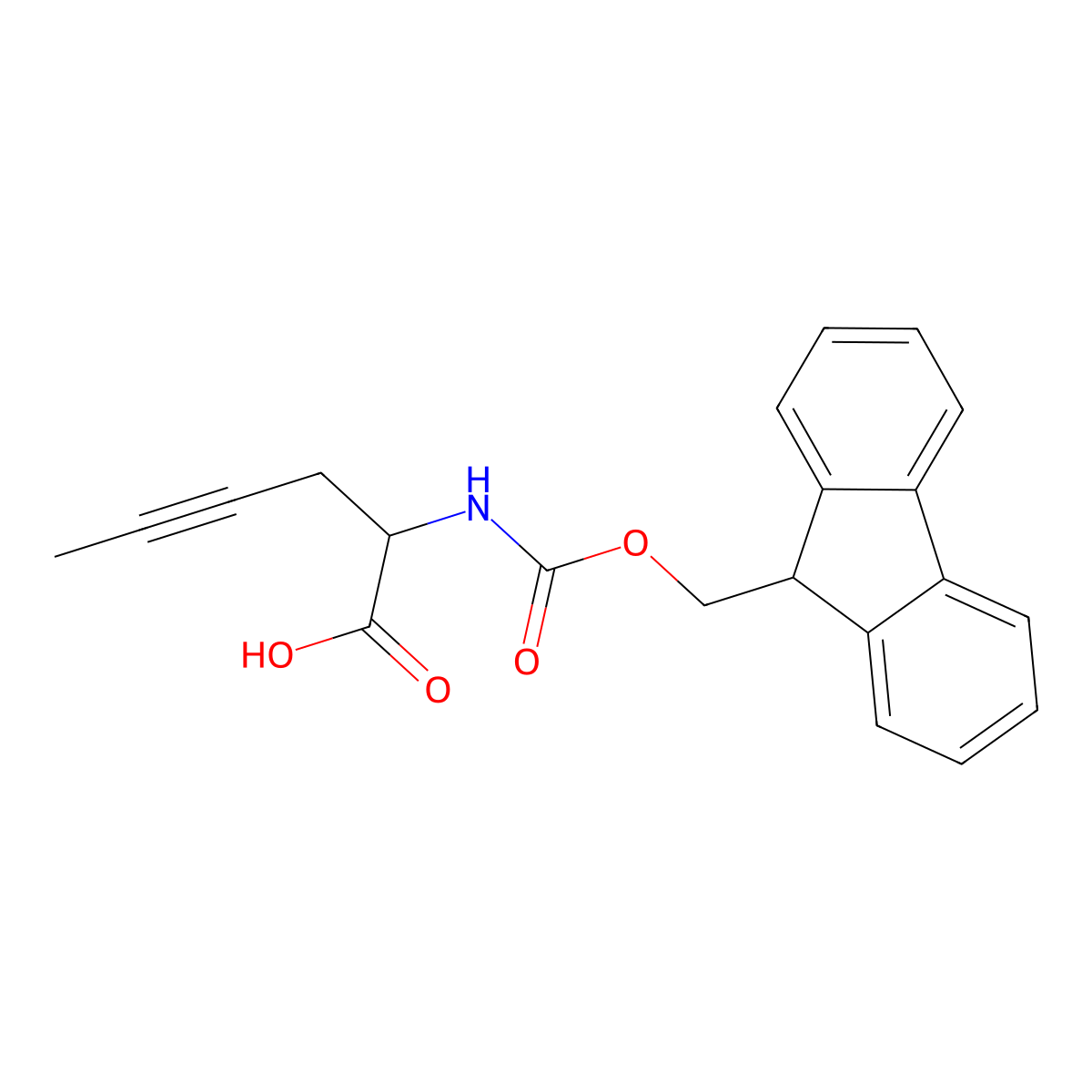 2-({[(9H-fluoren-9-yl)methoxy]carbonyl}amino)hex-4-ynoic acid molecular structure, CAS 859842-09-4