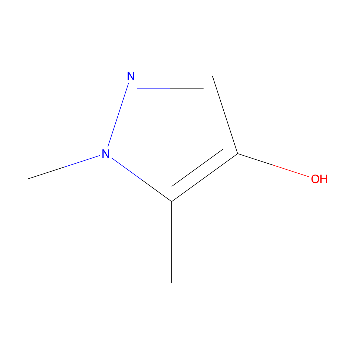 1,5-Dimethyl-1h-pyrazol-4-ol molecular structure, CAS 85985-67-7