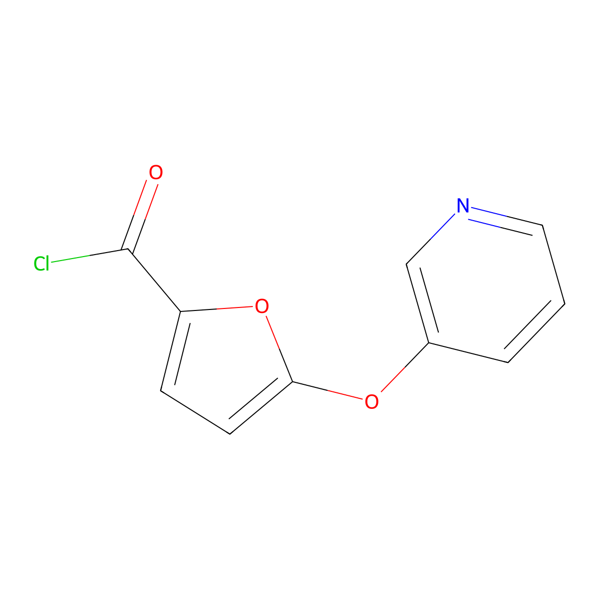 5-(Pyridin-3-yloxy)-2-furoyl chloride molecular structure, CAS 859850-59-2