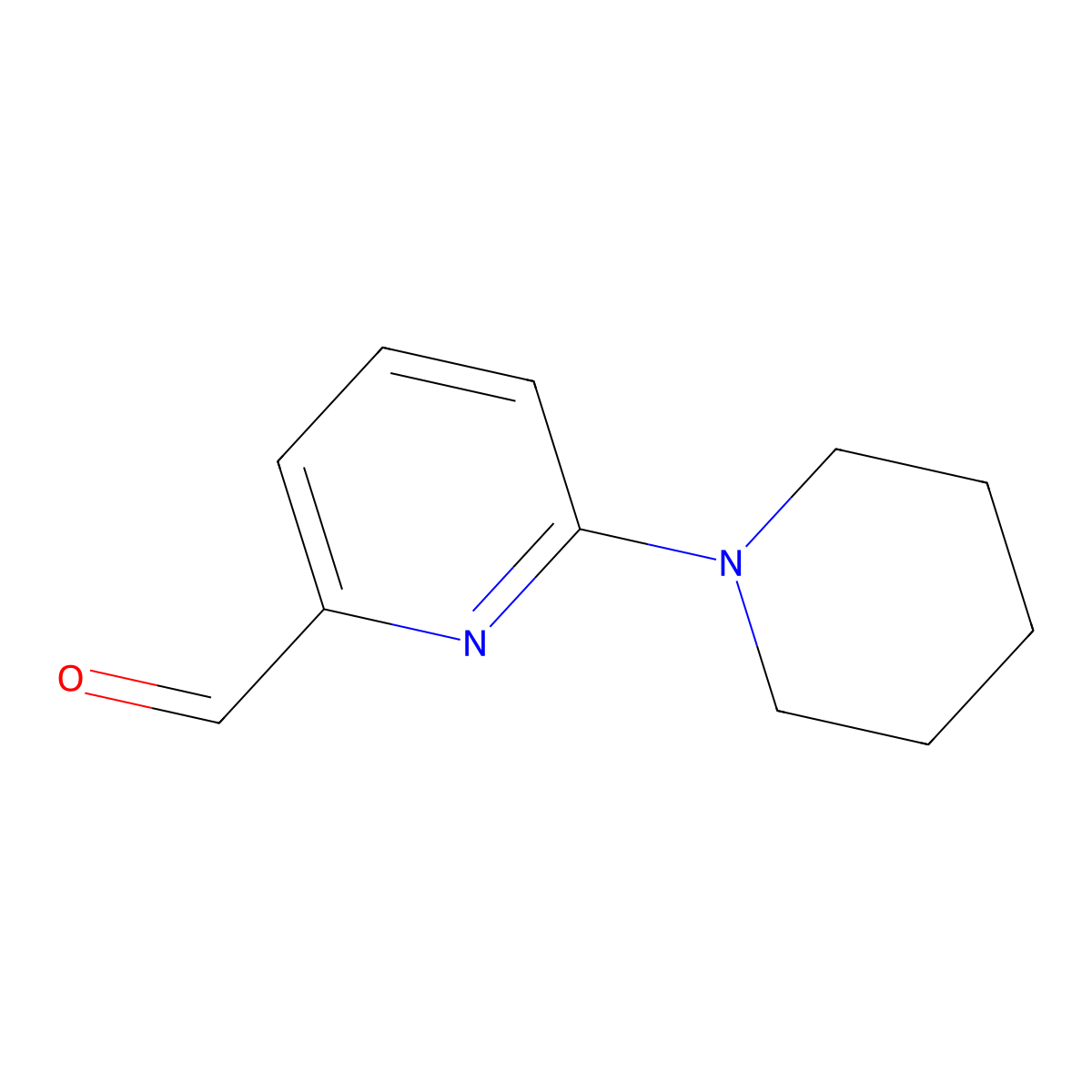 6-(Piperidin-1-yl)picolinaldehyde molecular structure, CAS 859850-71-8