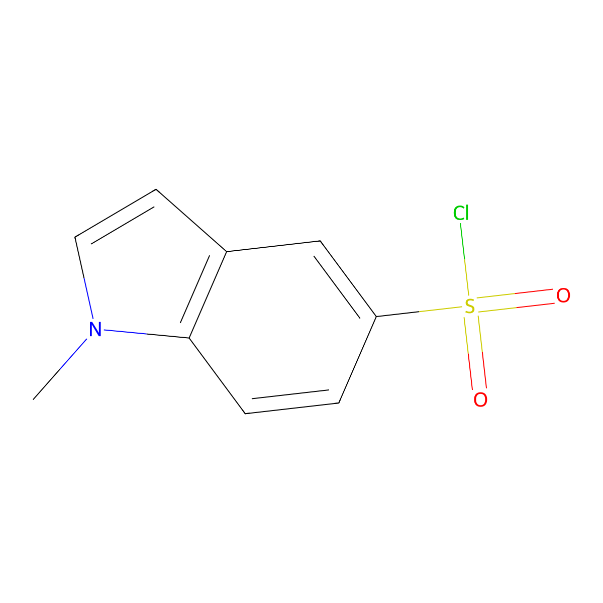 1-methyl-1H-indole-5-sulfonyl chloride molecular structure, CAS 859850-75-2