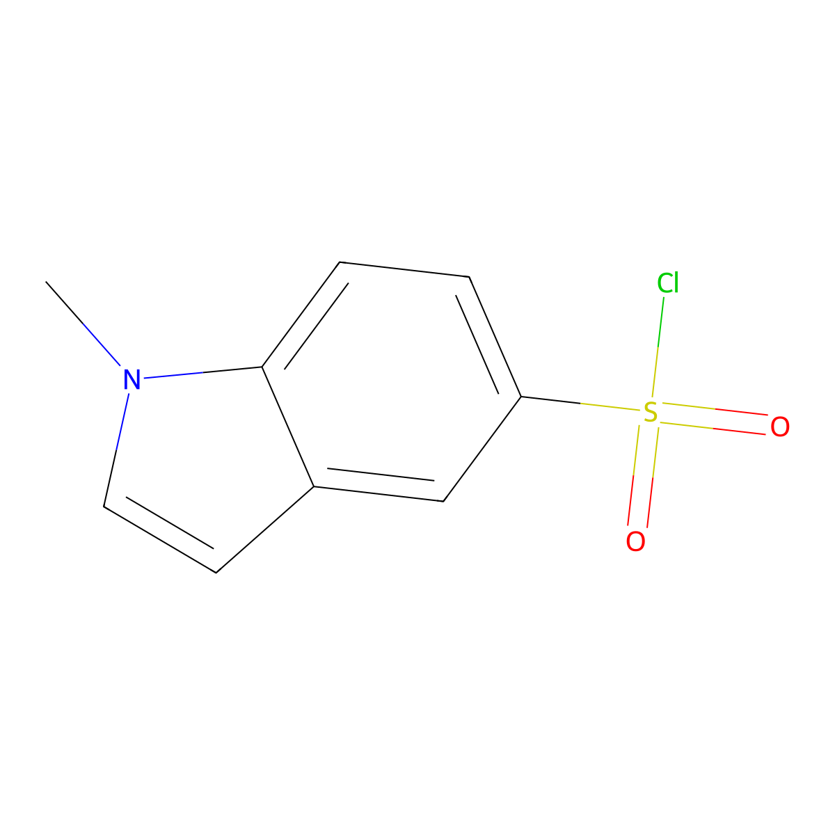 1-methyl-1H-indole-5-sulfonyl chloride molecular structure, CAS 859850-75-2