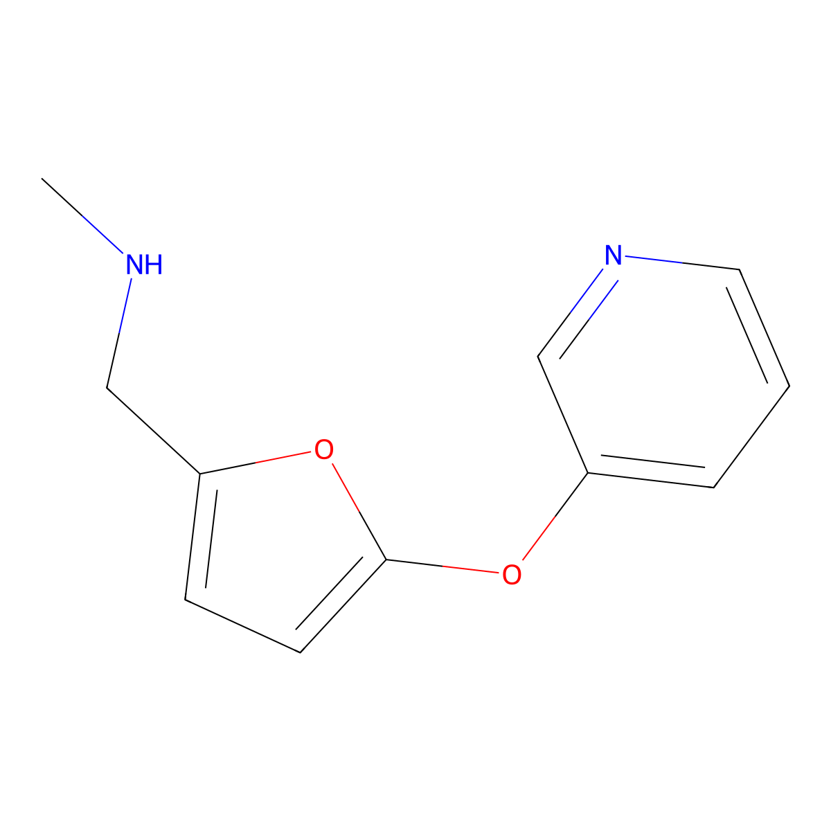 N-Methyl-1-[5-(Pyridin-3-Yloxy)furan-2-Yl]methanamine molecular structure, CAS 859850-77-4