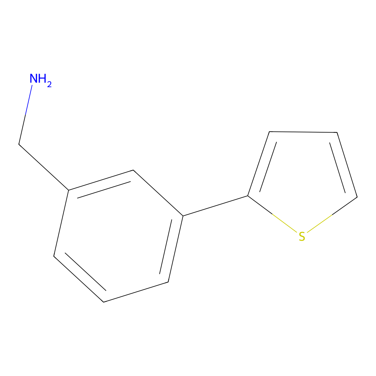(3-Thien-2-ylphenyl)methylamine molecular structure, CAS 859850-86-5