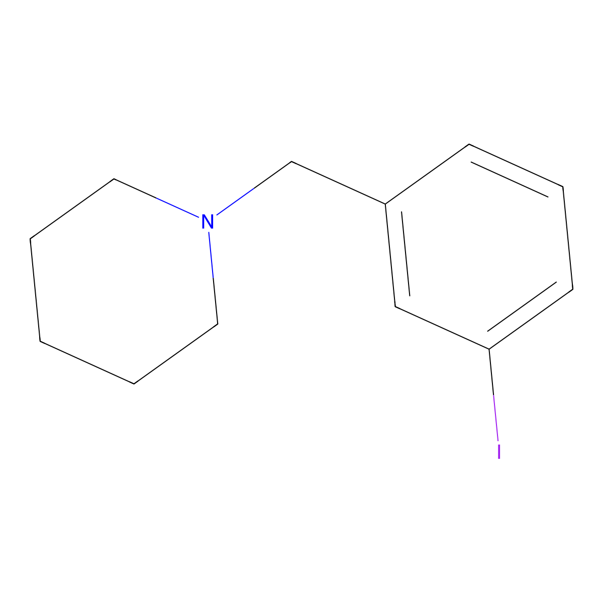 1-(3-Iodobenzyl)piperidine molecular structure, CAS 859850-87-6