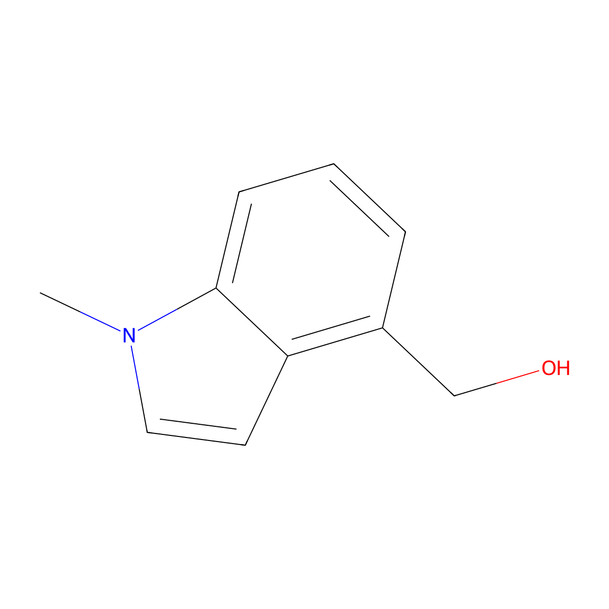 (1-methyl-1H-indol-4-yl)methanol molecular structure, CAS 859850-95-6