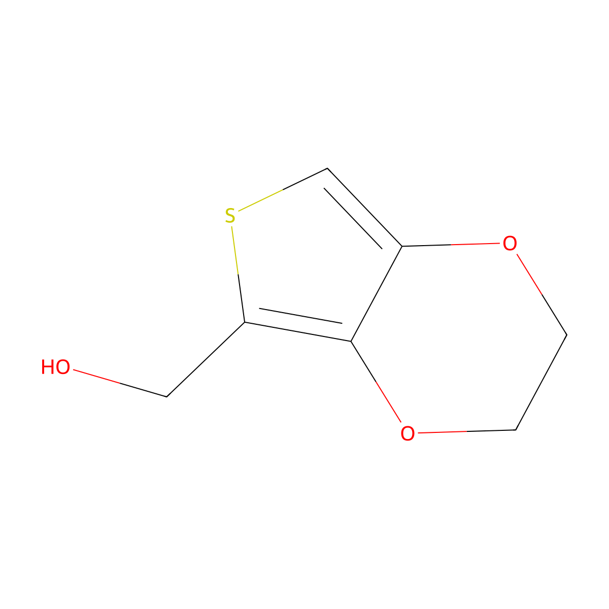 2,3-Dihydrothieno[3,4-b][1,4]dioxin-5-ylmethanol molecular structure, CAS 859851-01-7
