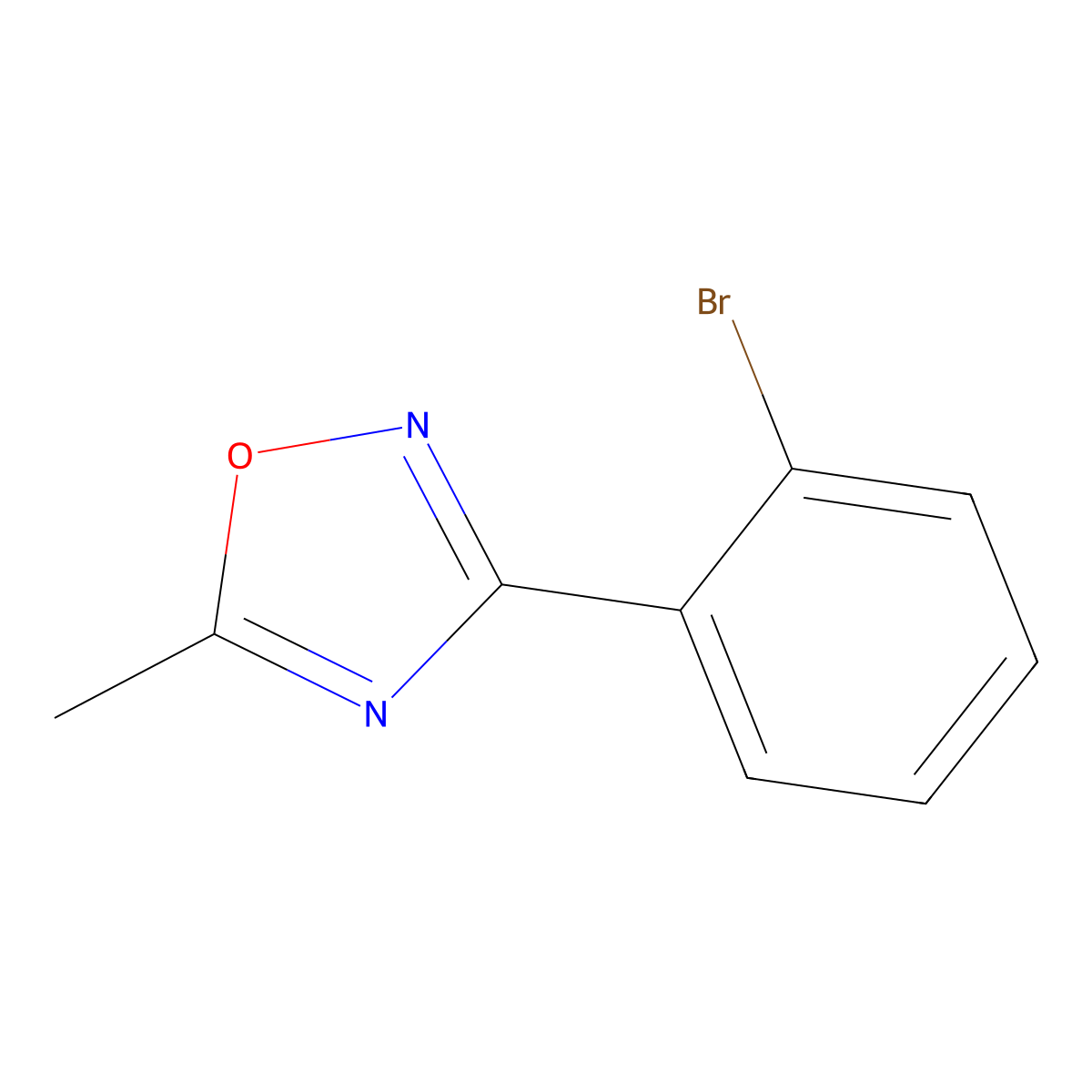 3-(2-Bromophenyl)-5-methyl-1,2,4-oxadiazole molecular structure, CAS 859851-04-0