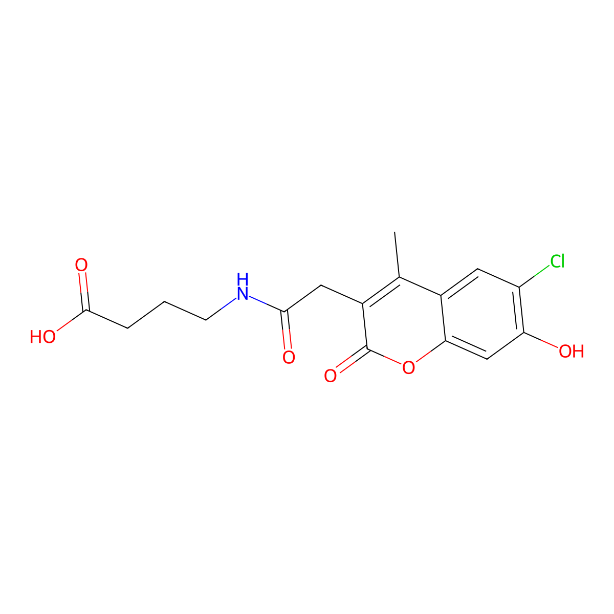 4-{[(6-chloro-7-hydroxy-4-methyl-2-oxo-2H-chromen-3-yl)acetyl]amino}butanoic acid molecular structure, CAS 859858-32-5