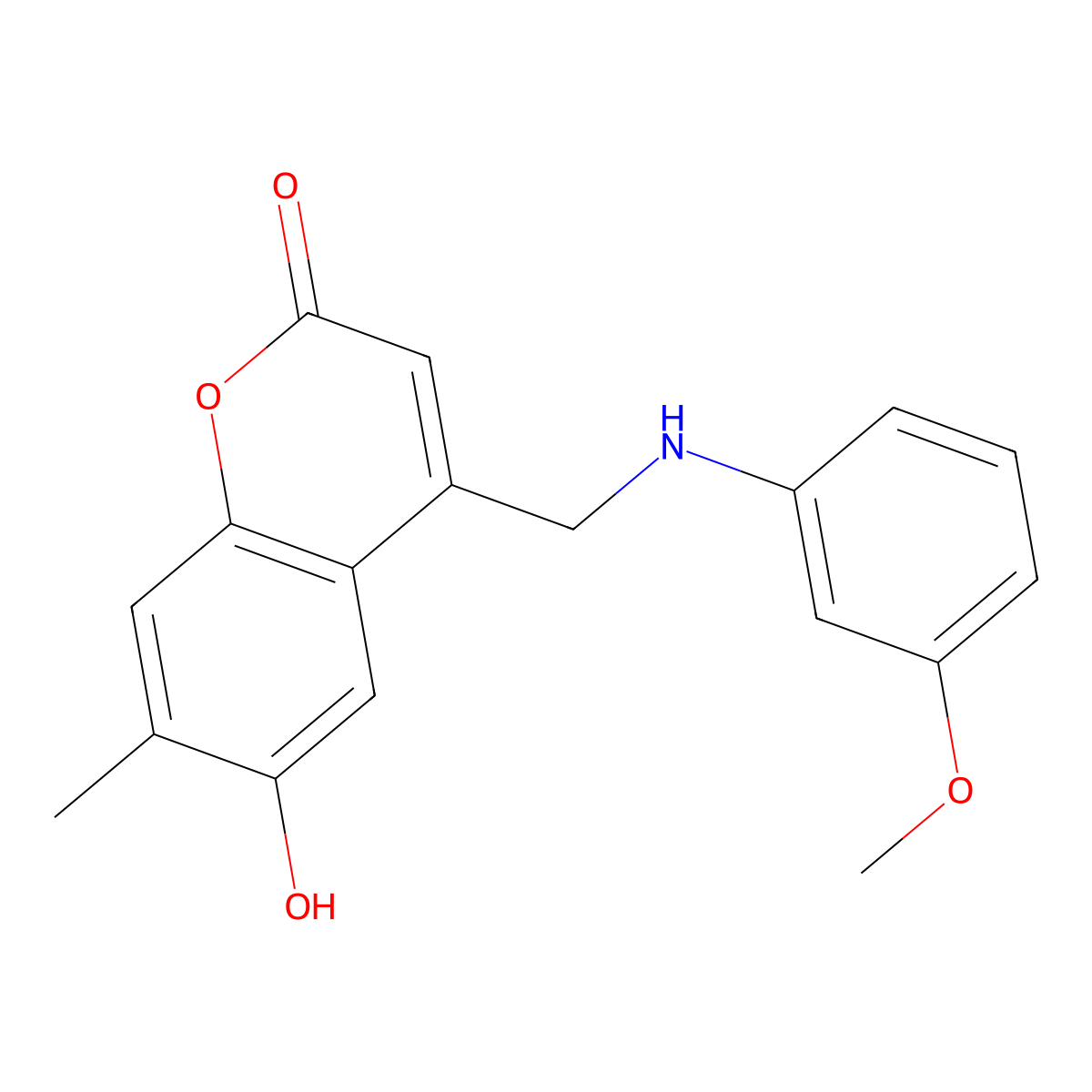 6-hydroxy-4-{[(3-methoxyphenyl)amino]methyl}-7-methyl-2H-chromen-2-one molecular structure, CAS 859859-11-3
