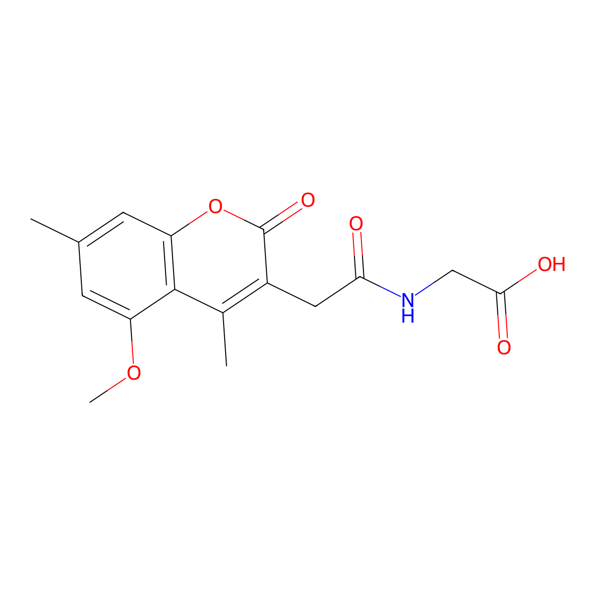 N-[(5-methoxy-4,7-dimethyl-2-oxo-2H-chromen-3-yl)acetyl]glycine molecular structure, CAS 859860-00-7