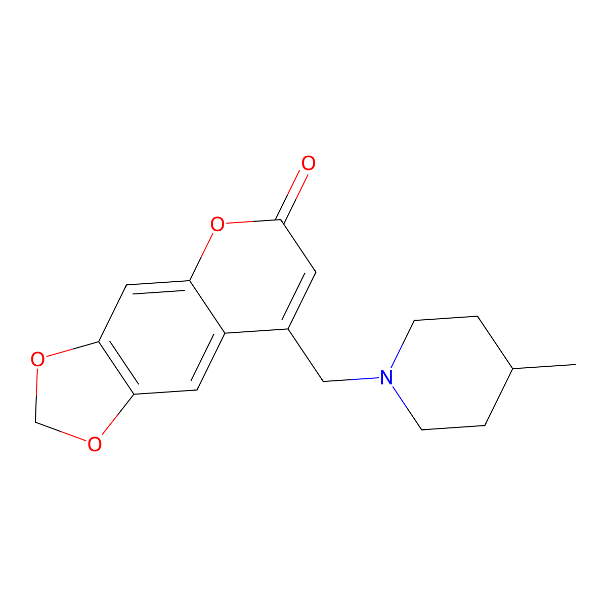 8-((4-methylpiperidin-1-yl)methyl)-6H-[1,3]dioxolo[4,5-g]chromen-6-one molecular structure, CAS 859860-11-0