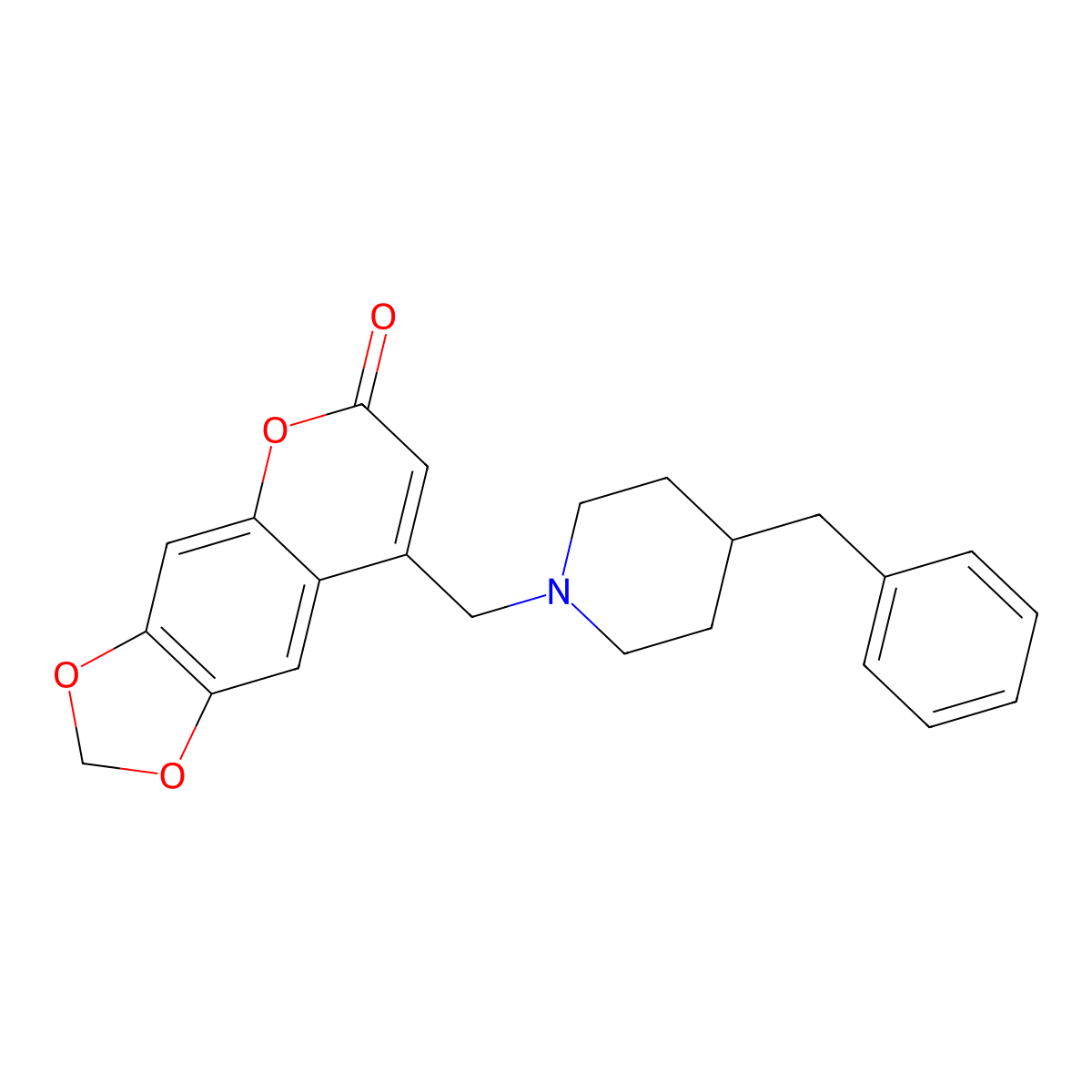 8-((4-benzylpiperidin-1-yl)methyl)-6H-[1,3]dioxolo[4,5-g]chromen-6-one molecular structure, CAS 859860-50-7