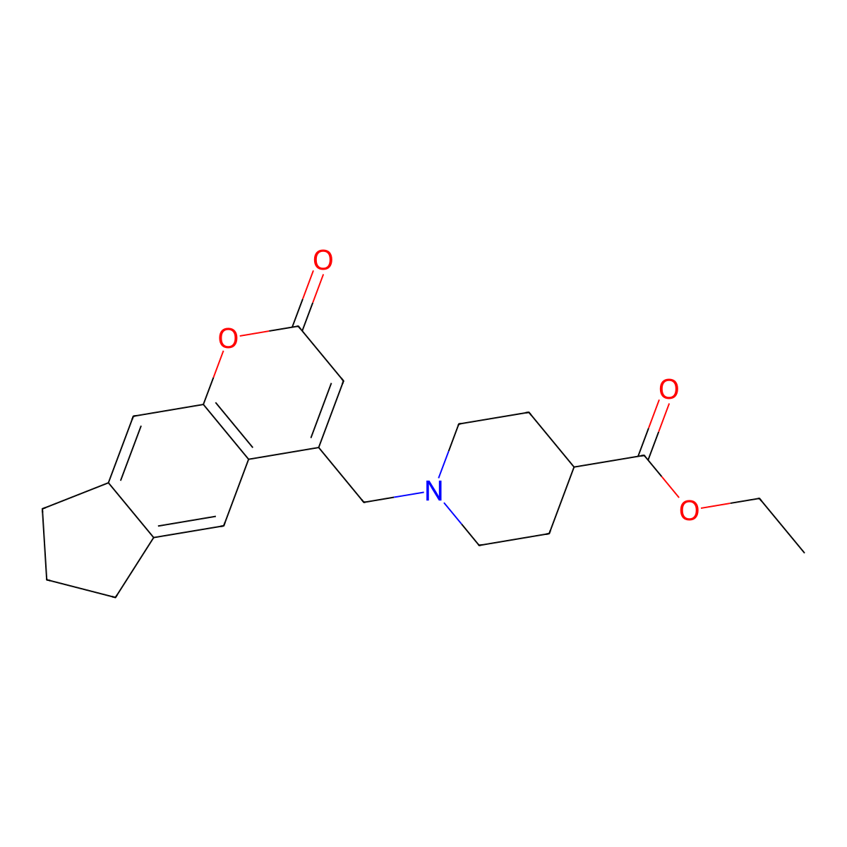 Ethyl 1-((2-oxo-2,6,7,8-tetrahydrocyclopenta[g]chromen-4-yl)methyl)piperidine-4-carboxylate molecular structure, CAS 859862-25-2