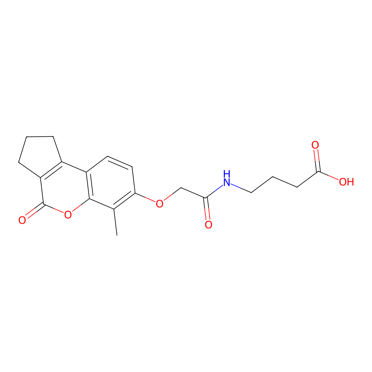 4-({[(6-Methyl-4-oxo-1,2,3,4-tetrahydrocyclopenta[c]chromen-7-yl)oxy]acetyl}amino)butanoic acid molecular structure, CAS 859863-44-8