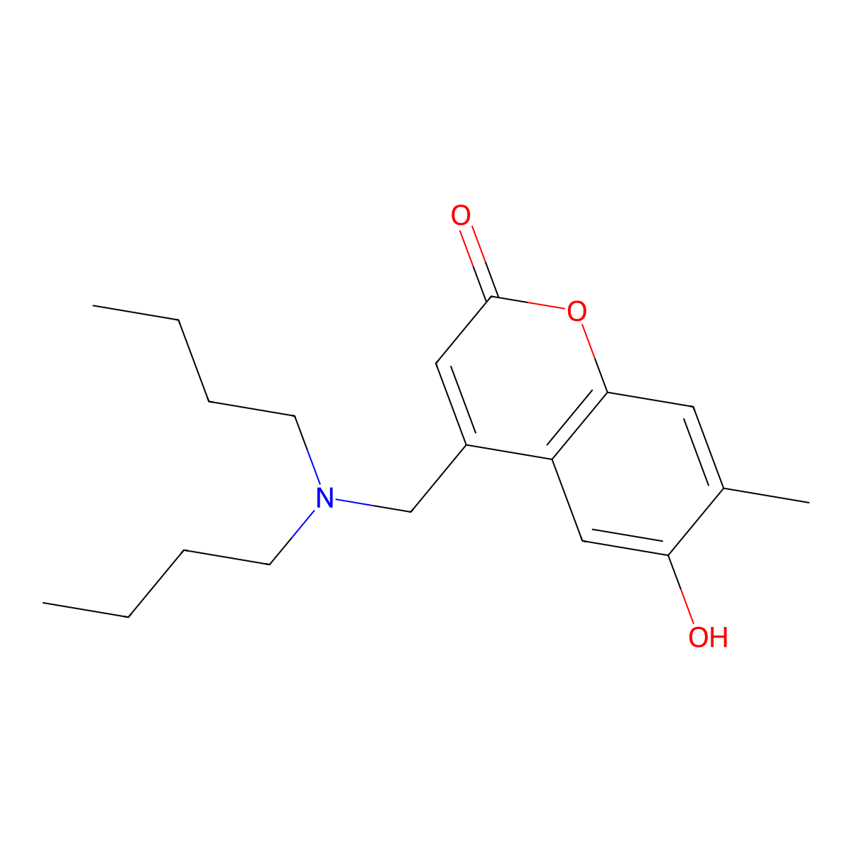 4-[(dibutylamino)methyl]-6-hydroxy-7-methyl-2H-chromen-2-one molecular structure, CAS 859863-50-6