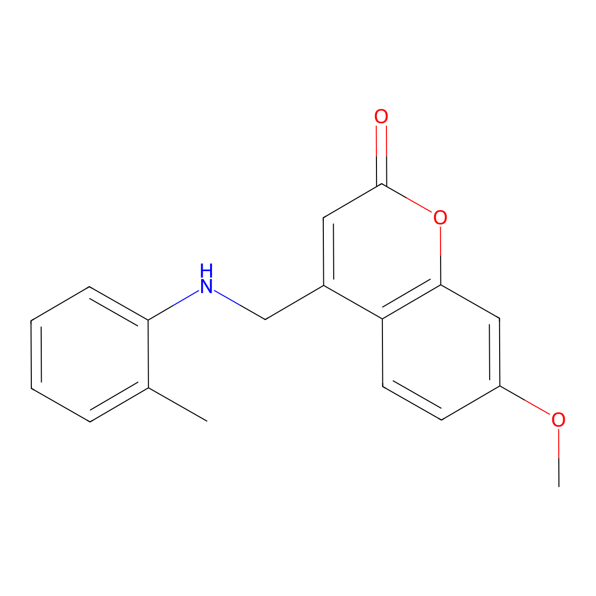 7-methoxy-4-{[(2-methylphenyl)amino]methyl}-2H-chromen-2-one molecular structure, CAS 859864-25-8