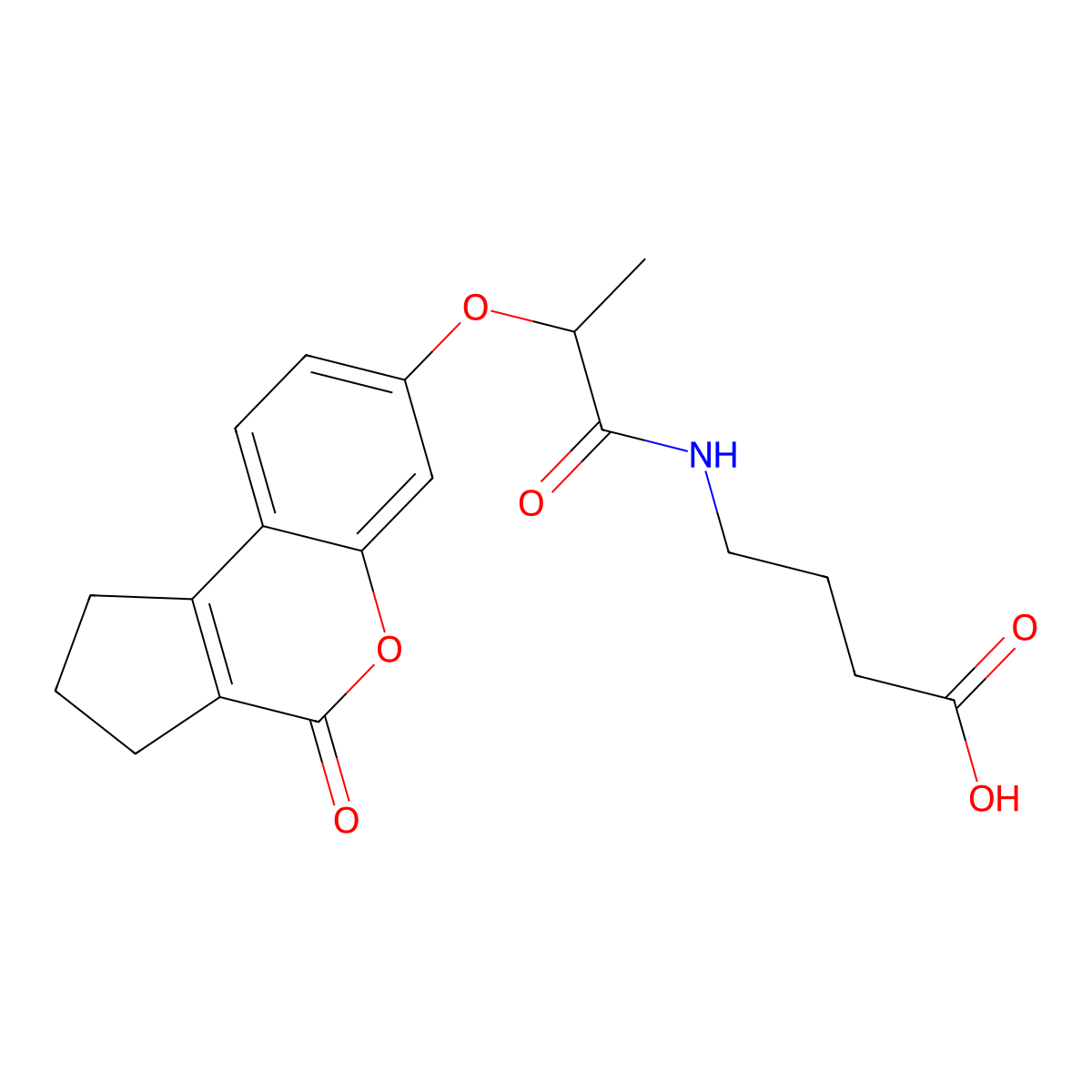 4-({2-[(4-Oxo-1,2,3,4-tetrahydrocyclopenta[c]chromen-7-yl)oxy]propanoyl}amino)butanoic acid molecular structure, CAS 859865-12-6