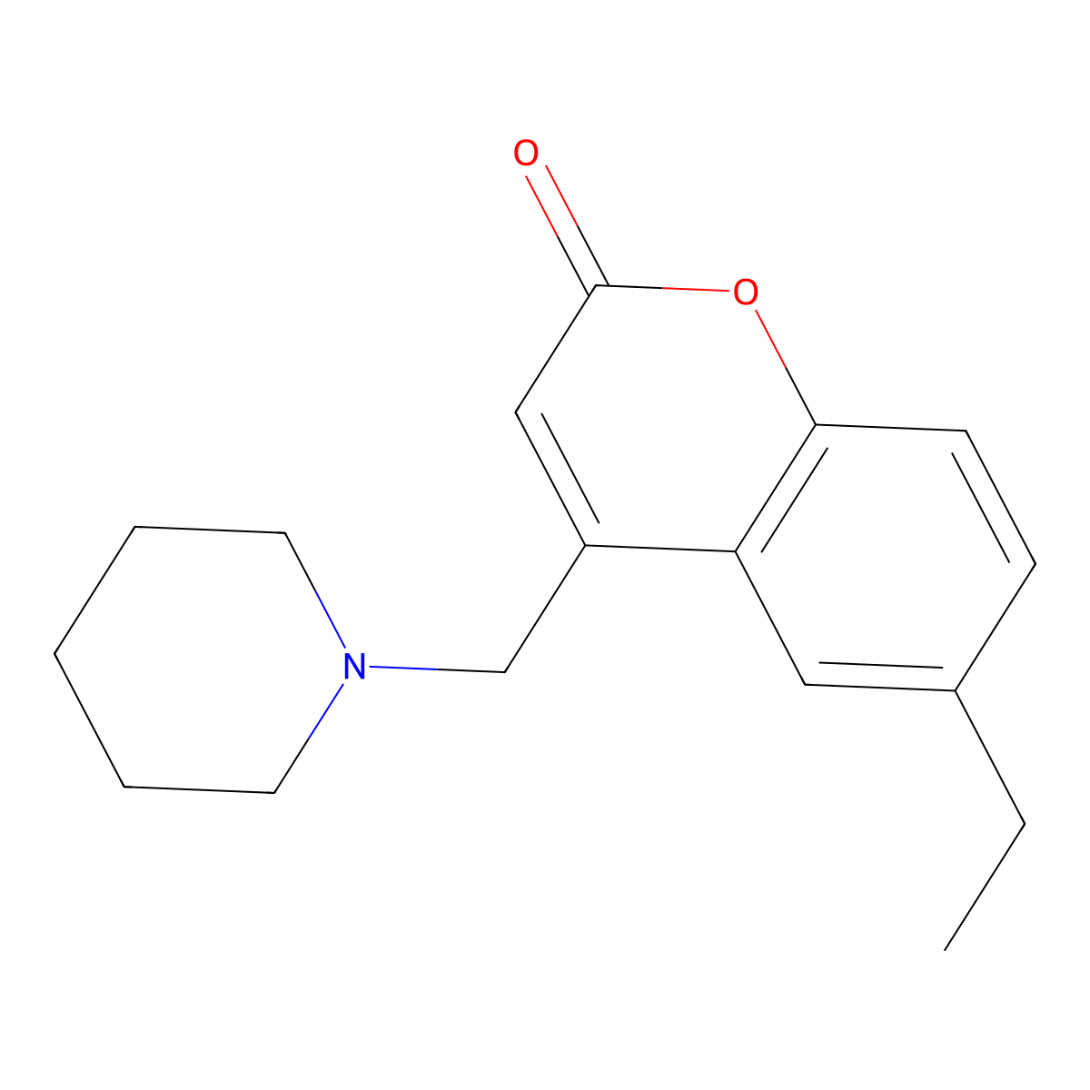 6-ethyl-4-(piperidin-1-ylmethyl)-2H-chromen-2-one molecular structure, CAS 859865-51-3