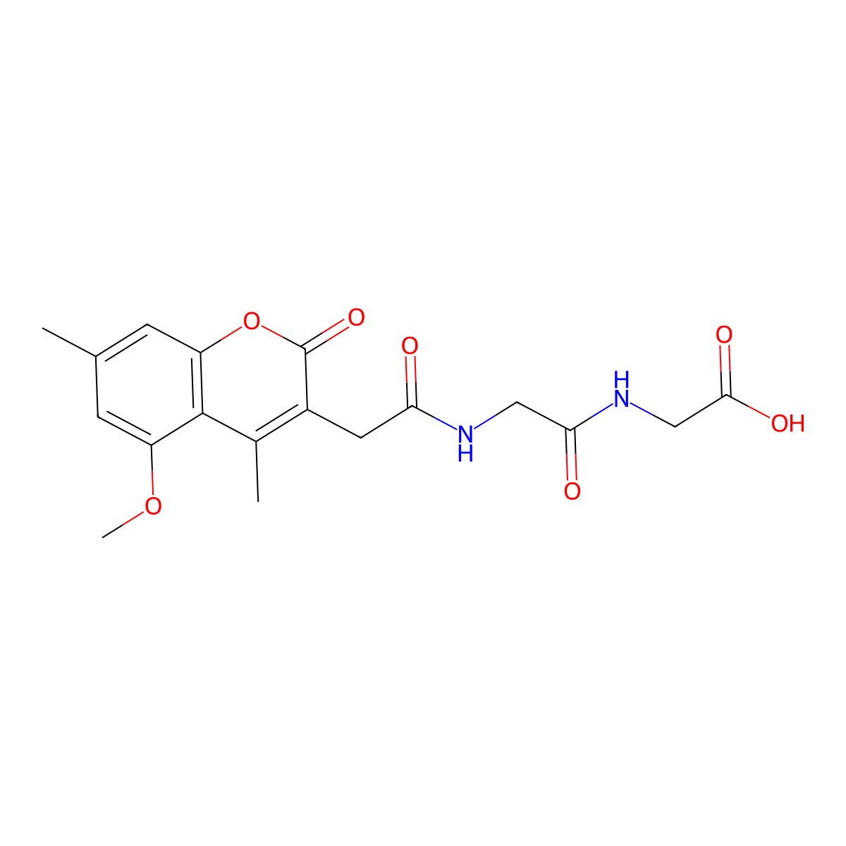 N-[(5-methoxy-4,7-dimethyl-2-oxo-2H-chromen-3-yl)acetyl]glycylglycine molecular structure, CAS 859865-59-1