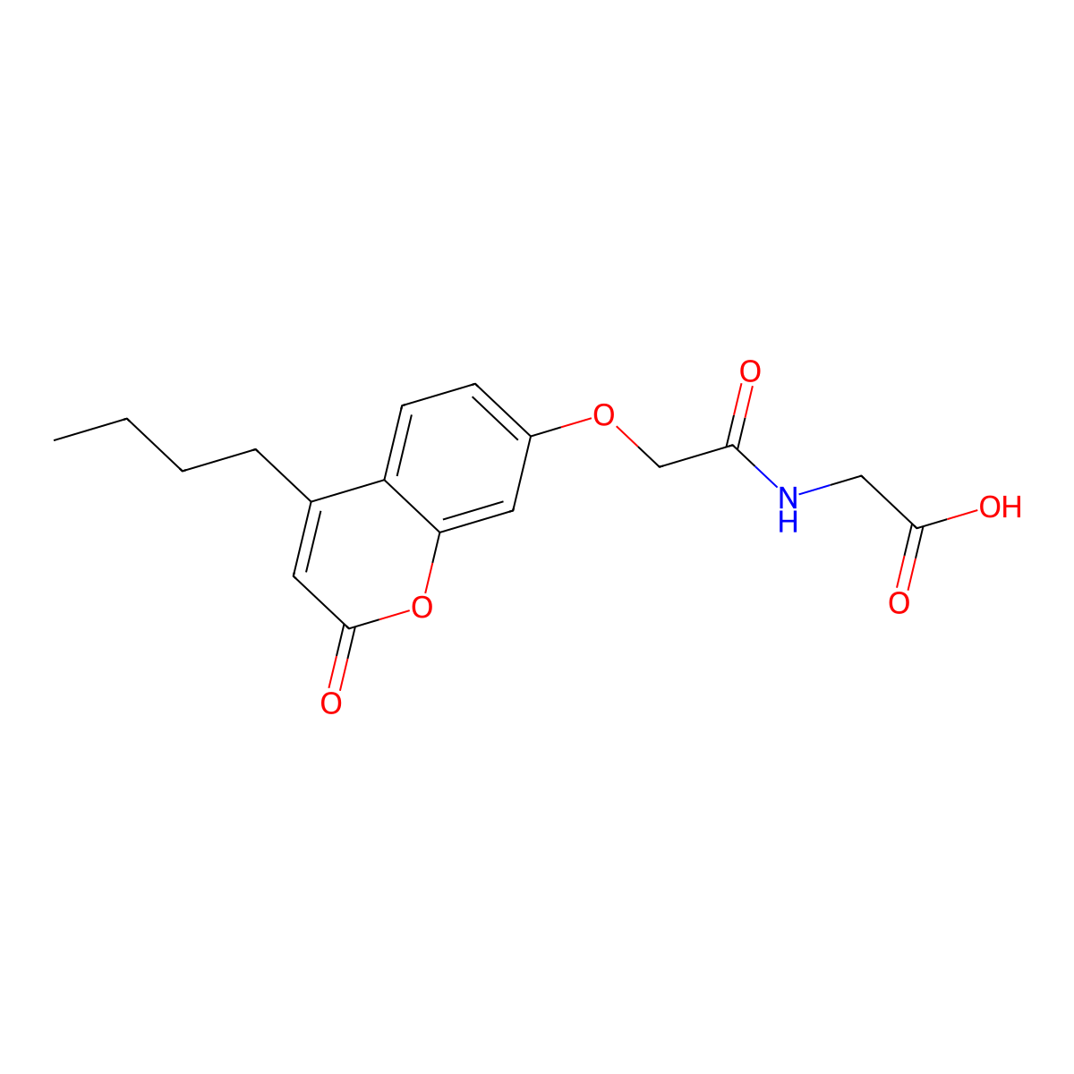 N-{[(4-butyl-2-oxo-2H-chromen-7-yl)oxy]acetyl}glycine molecular structure, CAS 859869-69-5