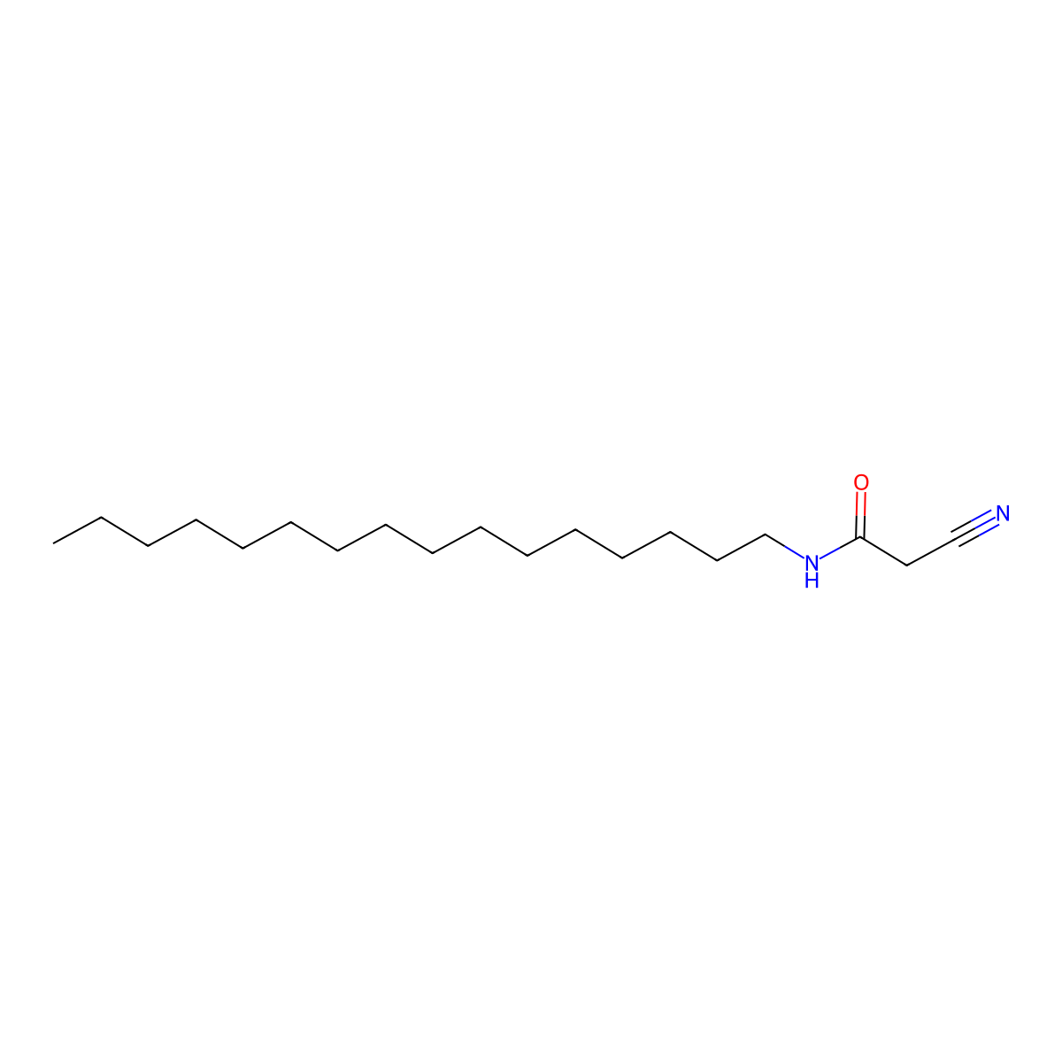 2-cyano-N-hexadecyl-acetamide molecular structure, CAS 85987-88-8