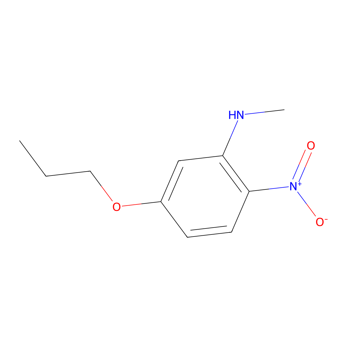 n-Methyl-2-nitro-5-propoxyaniline molecular structure, CAS 859877-40-0