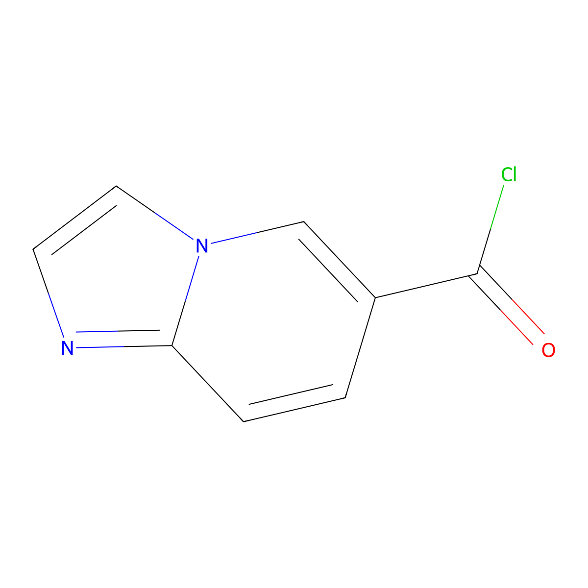 Imidazo[1,2-a]pyridine-6-carbonyl chloride molecular structure, CAS 859915-25-6