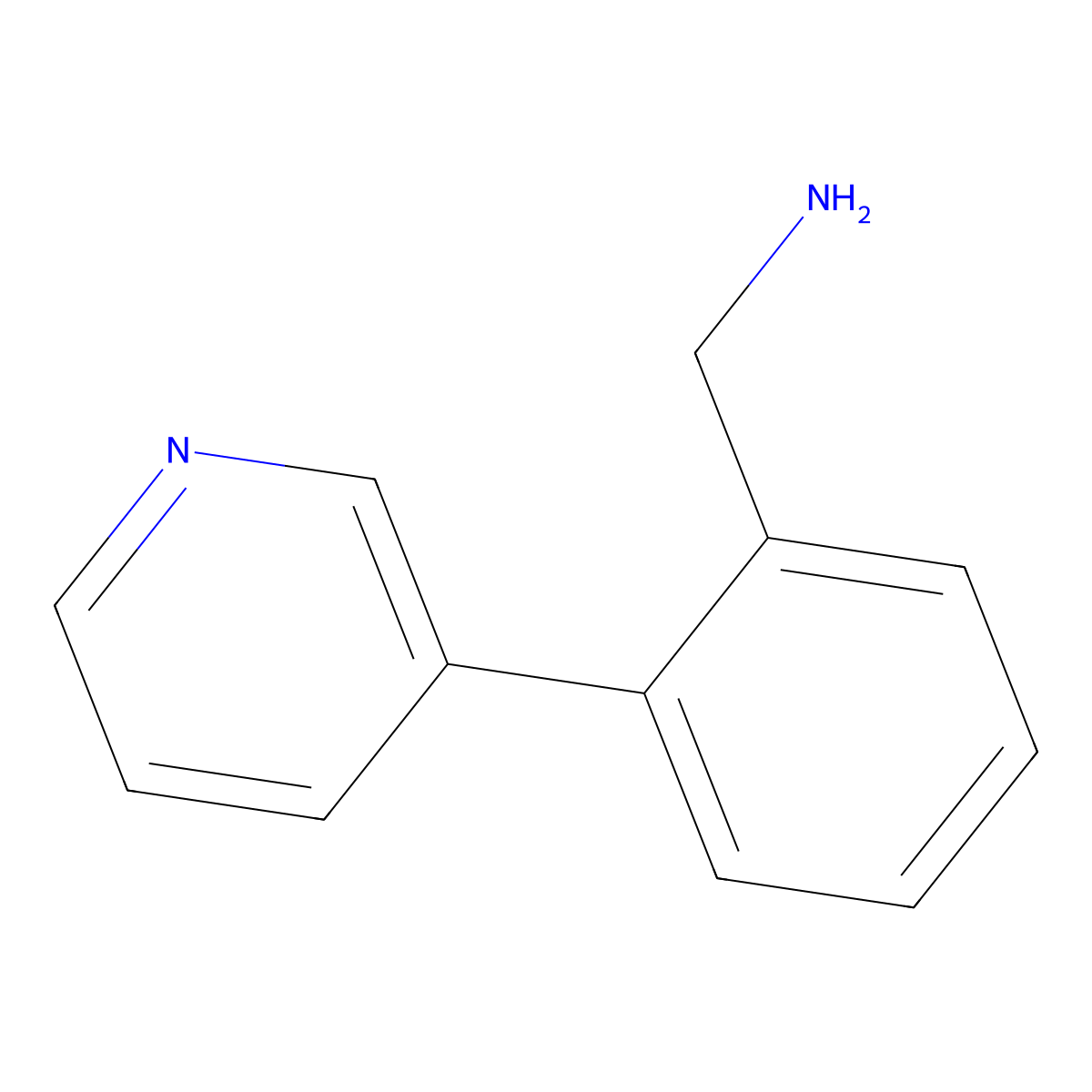 [2-(Pyridin-3-yl)phenyl]methanamine molecular structure, CAS 859915-27-8