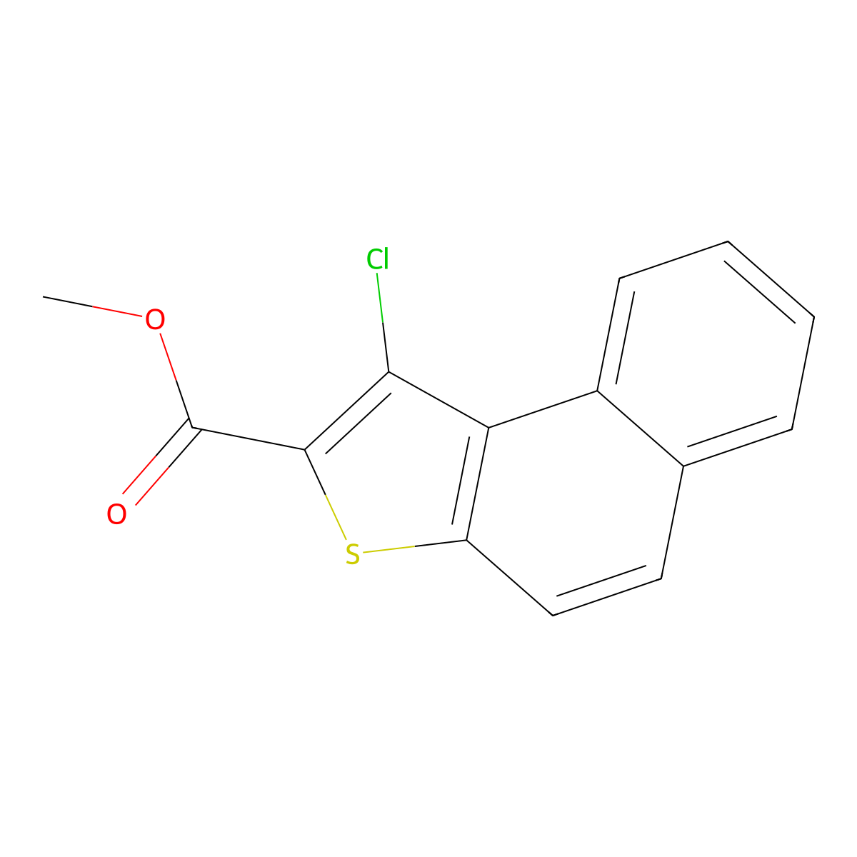 Methyl 1-chloronaphtho[2,1-B]thiophene-2-carboxylate molecular structure, CAS 85992-30-9