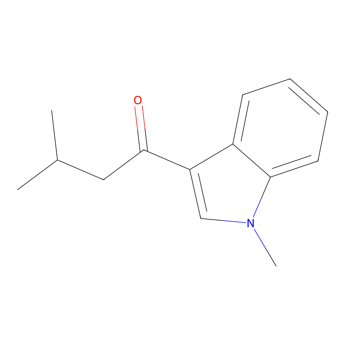 3-methyl-1-(1-methyl-1H-indol-3-yl)butan-1-one molecular structure, CAS 85992-58-1