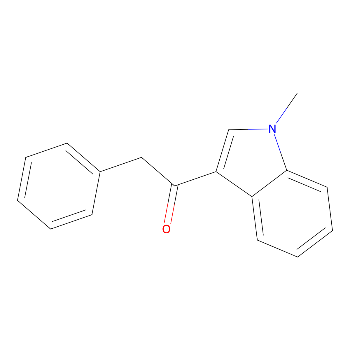 1-(1-methyl-1H-indol-3-yl)-2-phenylethanone molecular structure, CAS 85992-59-2